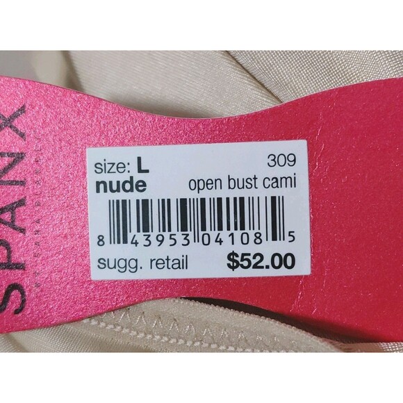 Spanx Slimplicity LG Tan No Cling Open Bust Waist Slimming Camisole Bodyshaper - Picture 10 of 12